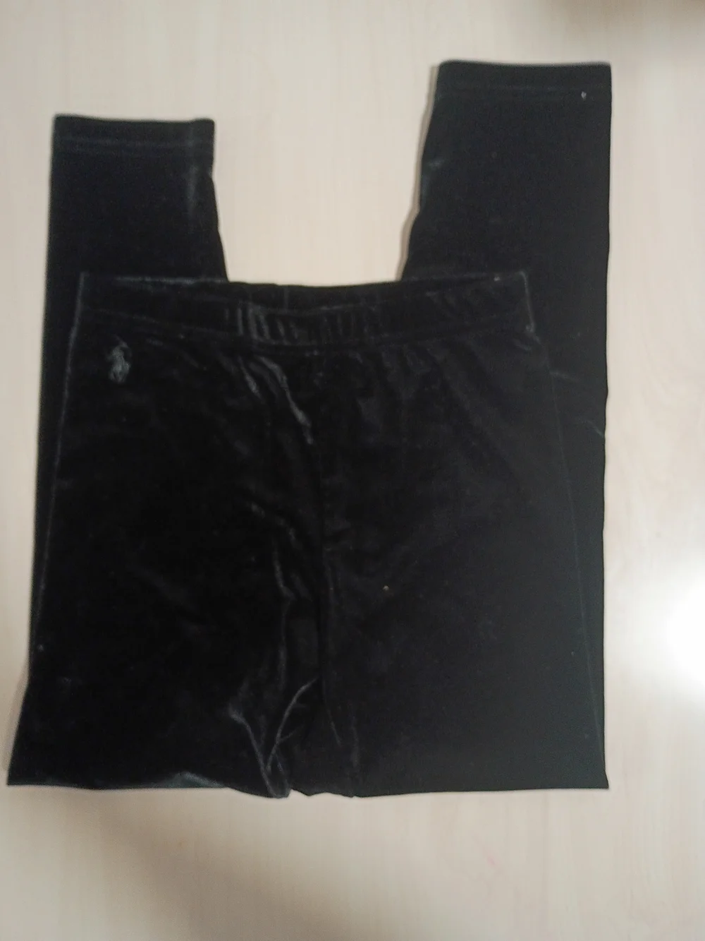 Ralph Lauren Kids Black Velvet Leggings